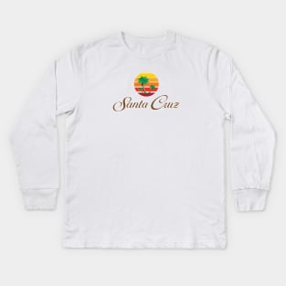 Surf City Santa Cruz California Logo Pack Sticker 3 Surfboards Lite Kids Long Sleeve T-Shirt